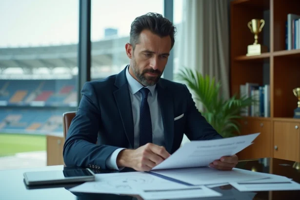 Homme confiant en costume dans un bureau moderne