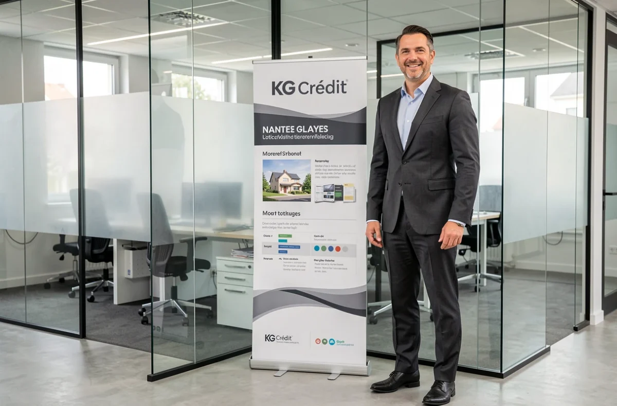 Courtier KG Crédit Nantes présentant les services de courtage en crédit immobilier dans les bureaux