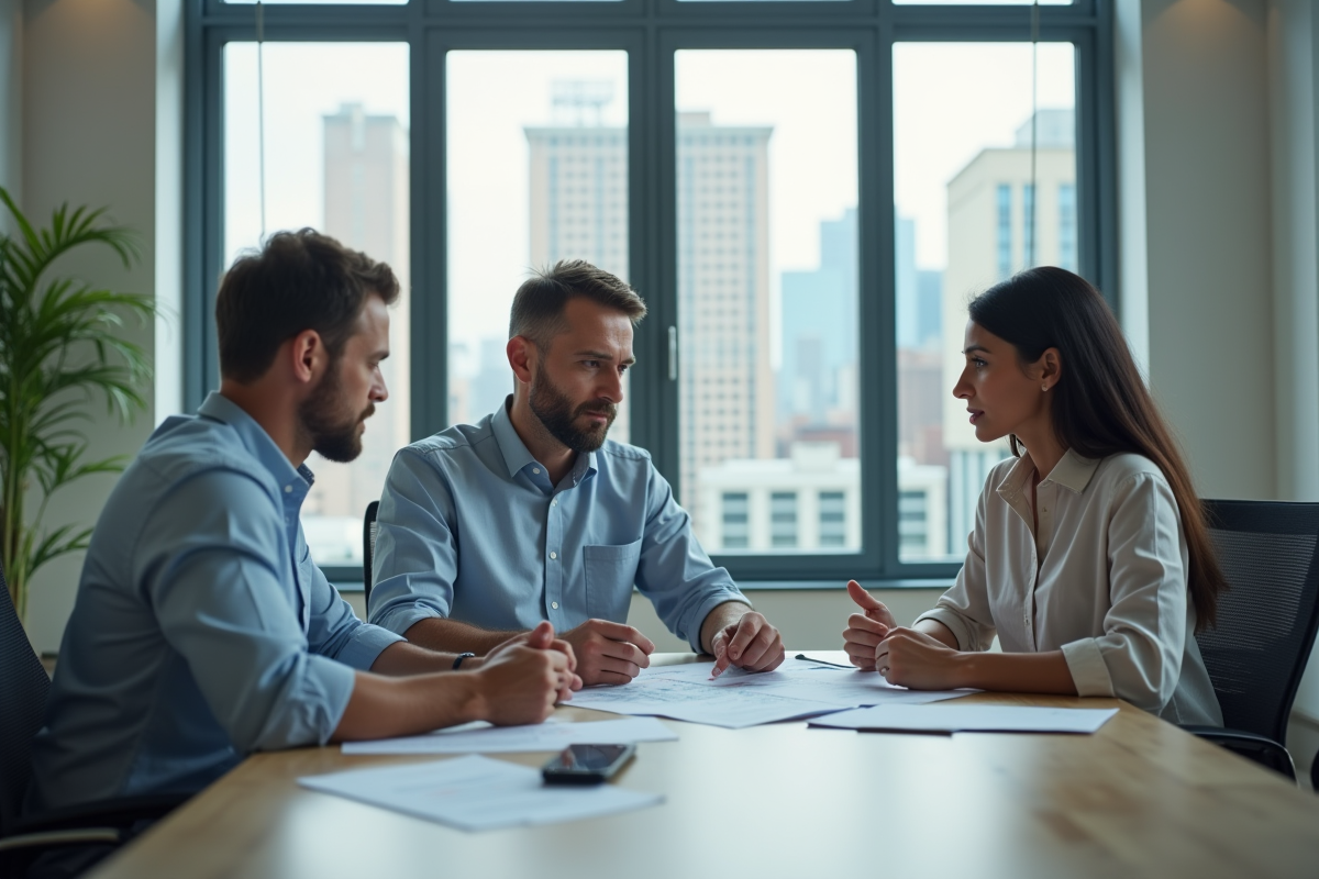 Homme et femme discutent d